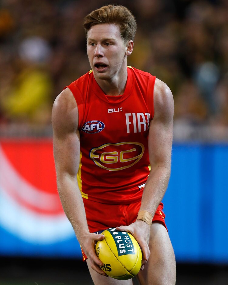 AFL 2016 Rd 12 - Richmond v Gold Coast MELBOURNE, AUSTRALIA - JUNE 12: Jesse Joyce of the Suns in action during the 2016 AFL Round 12 match between the Richmond Tigers and the Gold Coast Suns at the Melbourne Cricket Ground on June 12, 2016 in Melbourne, Australia. (Photo by Michael Willson/AFL Media)